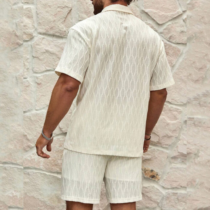 Summer Tracksuit for Men - Lightweight 2 Piece Shirt & Shorts Outfit for Beach & Casual Wear - Image 4