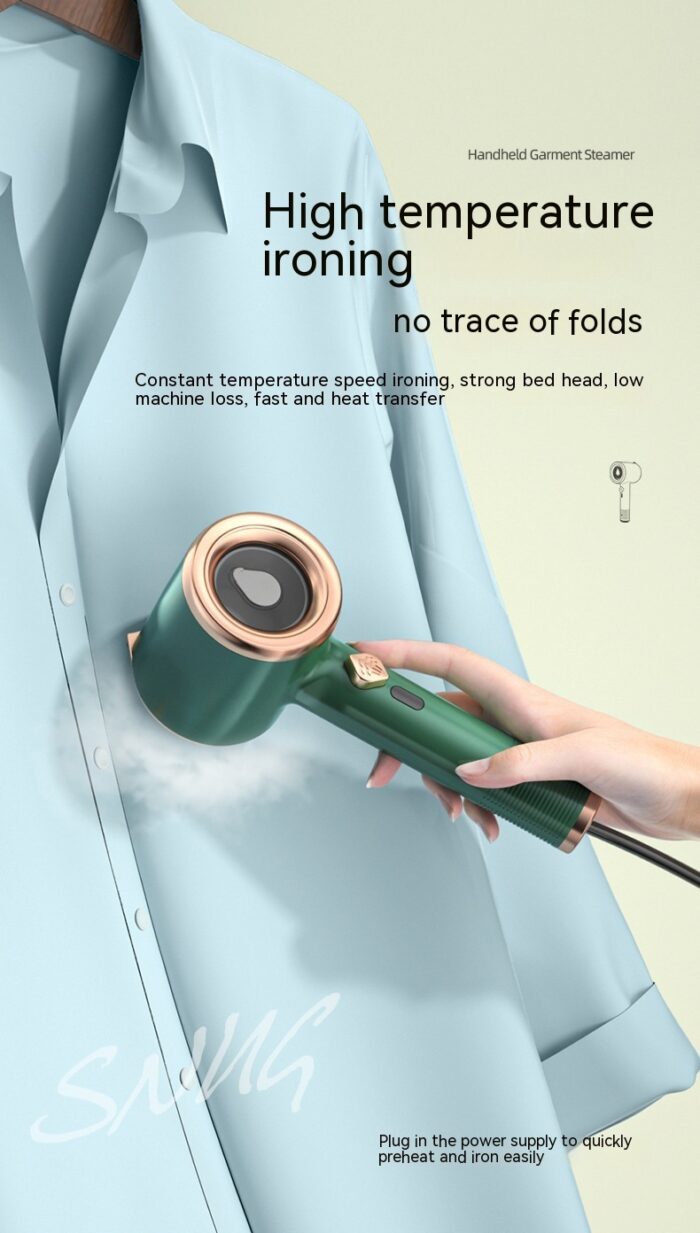 Portable Handheld Garment Steamer – Travel Fabric Steam Iron for Clothes & Home Use - Image 2