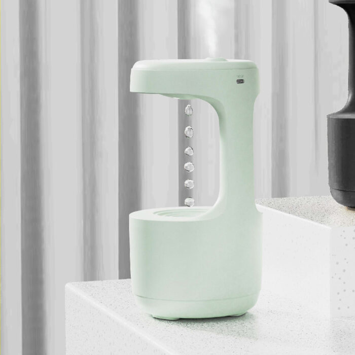 Anti-Gravity Water Drop Humidifier & Aroma Diffuser with LED Clock – Large Capacity & Ultra-Quiet - Image 2