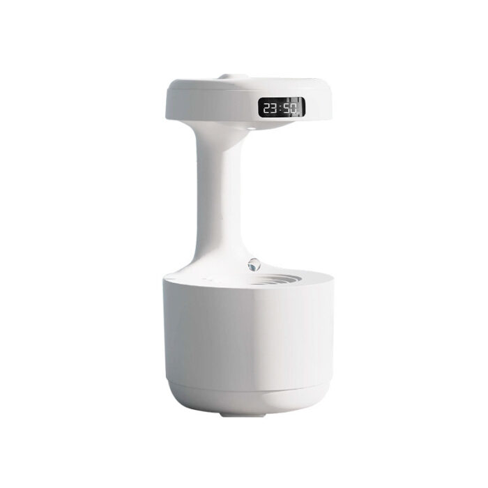 Anti-Gravity Water Drop Humidifier & Aroma Diffuser with LED Clock – Large Capacity & Ultra-Quiet - Image 4